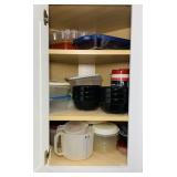 Drawer and Cabinet full of Plastic Bowls and Drawer and Cabinet full of Plastic Bowls and