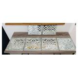 6 Mirror wall Hanging Squares, 10" x 10" 6 Mirror wall Hanging Squares, 10" x 10"