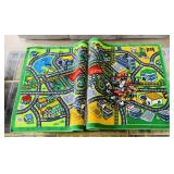 2 Kids Rugs with Printed City plus some Cars