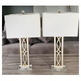 Pair of Matching Lamps, 28" high