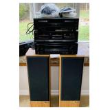 Kenwood Reciever, Akai Cassette Deck, Sony 5 disc Kenwood Reciever, Akai Cassette Deck, Sony 5 disc