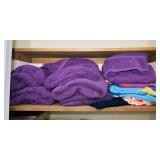 6 Purple Bath Towels, 3 others