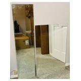 2 Beveled Edge Mirrors, 12" x 48" and 24" x 36"