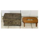 Small Chest and Wooden Stool Small Chest and Wooden Stool