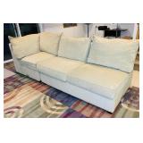 2 Piece Alan White, Fabric Couch, Loveseat and