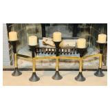 5 Piece Candle Set, All Metal Frames