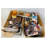 2 Boxes of Automotive Stuff, Metal Chain plate 2 Boxes of Automotive Stuff, Metal Chain plate