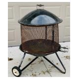 Whalen Outdoor Fire Pit on Wheels, Good Condition