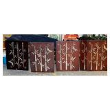 5 Wood/ Mirror Wall Decorations, 18" x 24" 5 Wood/ Mirror Wall Decorations, 18" x 24"