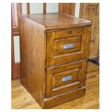2 Drawer Office Cabinet, Oak, 19ï¿½ w x 22ï¿½ d x 30ï¿½