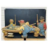 1971 Aluminum Guys playing Pool Sign