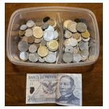 Mixed Foreign Coins, 20 Peso Bill