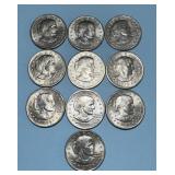 (10) 1979 P Susan B Anthony Dollar Coins