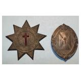 2 Antique Masonic Badges