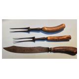Meriden Cutlery Staghorn Carving Knife and Stag