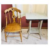 Antique Chair and Side Table