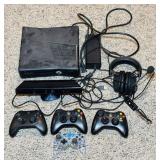 Xbox 360 Console, 4 Controllers, Headphones,