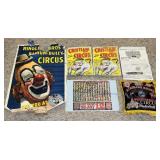 5 Paper Circus Advertising, Ringling Bros Pillow