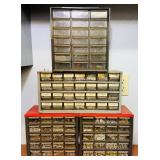 4 Bins of Hardware, Machine Screws, Rivets,