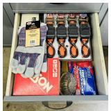 NOS Ratchet Straps, New Gloves, Respirator,