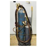 Oxygen Acetylene Torch Set, complete and on cart,