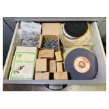 Drawer Full of Rivets, Buffer Pads, Grinder