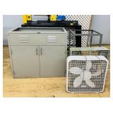 Metal Cabinet 35' x 22' x 31' h, 2 Fans work,