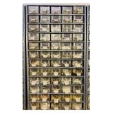 60 Drawer Metal Bin Full of Nuts, Bolts, Eye