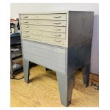 10 Drawer Metal Cabinet, 2 Pieces, bottom needs