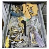 Drawer FULL of Cabinet Handles and Knobs, Brass