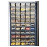 55 Drawer Storage Bin, Full of Electrical