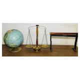 Rand McNally Globe, Paper Cutter and Balance