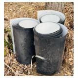 3 Rolls of thick plastic, 26' wide