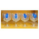 4 Pabst Blue Ribbon Glasses