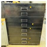 Metal Cabinet, 8 Drawers, 42' x 18' d x 52' h