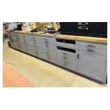 Metal Cabinets with Full Length Top, 23 Drawers,