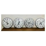 4 Buchbinder Clocks, Detroit, MI, 12' Glass