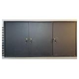 Black, Metal, Wall Hanging Cabinets with Keys,