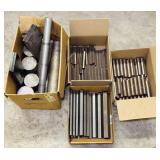 4 boxes of Steel that was by the Lathe