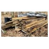 Big Pile of 8 ft Hardwood Boards, mixed sizes,