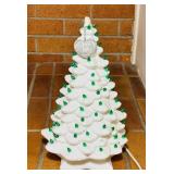 13' White Ceramic Lighted Christmas Tree,