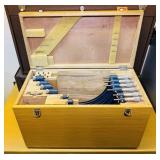 Set of 6 Micrometers in wooden Box