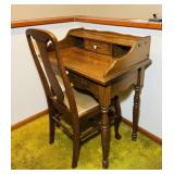 Secretary Desk with Oak Chair,