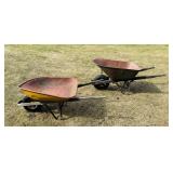 2 Wheelbarrows, 1 is bent some