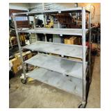 Steel Shelf on Wheels, 53' w x 20' d x 5ft h