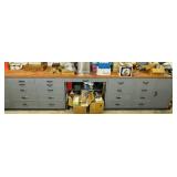 Metal Cabinets, 19 Drawers, 1 Door, 2 Pieces,