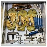 Steel Clamps,not sure what things in wax paper are
