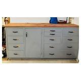 Garage Metal Cabinet, 11 Drawers, 1 Door
