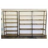 2 Metal Shelves, 6ft x 12' x 6ft h,