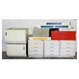 5 Bottom Metal Cabinets, 10 Drawers